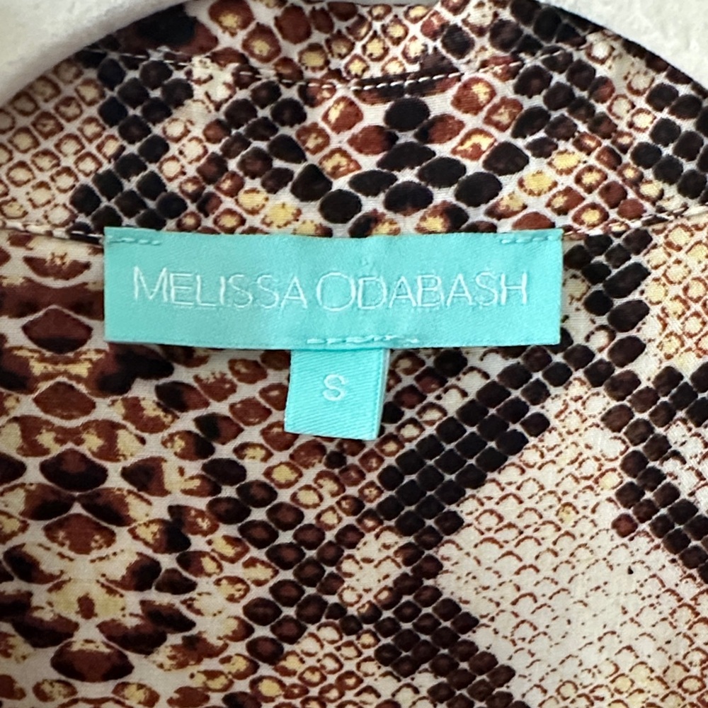 Melissa Odabash Brown and Cream Snakeskin Print Romper - Picture 2 of 5